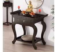 Tavolo da preghiera buddista con cassetto - Stand Puja Meditazione Cabinet 66 cm Santuario personale per la casa Buddha cinese mobili meditazione arredamento spirituale