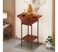 Tavolo da preghiera in bambù con piastra retrattile, versatile supporto per altare per il giorno dei morti, santuario buddista, adatto per soggiorno, camera da letto, ufficio, bagno