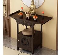 Tavolo da preghiera per meditazione in legno massello, armadietto per altare di nicchia di Buddha per preghiera personale e supporto per altare del giorno dei morti