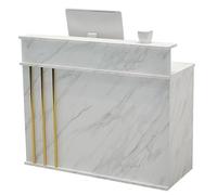 Tavolo da ricevimento moderno compatto da ufficio con ampio spazio di archiviazione, multicolore, 60 cm, bancone di benvenuto commerciale per negozio e ufficio