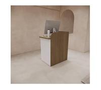 Tavolo da ricevimento moderno elegante per saloni di bellezza e uffici, elegante arredamento per ricevimenti al dettaglio dal design contemporaneo per spazi professionali