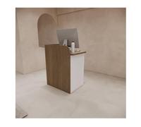 Tavolo da ricevimento moderno elegante per saloni di bellezza e uffici, elegante mobile da ricevimento per aree di vendita al dettaglio e reception
