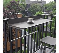 Tavolo Da Ringhiera,tavolino Pieghevole Balcone,tavolo Balcone,tavolini Balcone,Tavolino Pieghevole Per Balcone, Regolabile Balcone Deck Tavolo Appeso Patio Ringhiera Tavolino A(Size:60x37cm(24x15in))