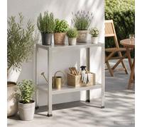 Tavolo da rinvaso 100 x 40 x 80 cm Acciaio Inox Argento