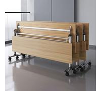 Tavolo da riunione pieghevole, set di 3, tavolo mobile per allenamento con modestia e ruote bloccabili, per sale conferenze, sale di formazione, centri multimediali, aule (B, 180 x 50 x 75 cm)