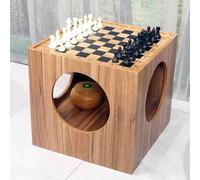 Tavolo da scacchi in legno con tavola da 43,2 cm, per tornei professionali e principianti, design tavolino da caffè