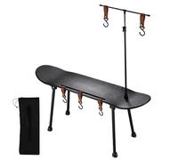 Tavolo da skateboard, tavolo da picnic pieghevole, tavolo da campeggio, tavolo decorativo per esterni, tavolo da skateboard pieghevole con gancio e supporto per luce, per spiaggia, escursionismo