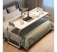 Tavolo da sopra, postazione di lavoro regolabile in altezza con ruote, vassoio per alimenti, tavolo medico, 65-95 cm, king size
