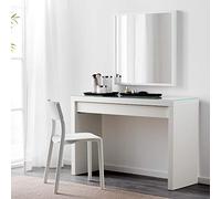 Tavolo da spogliatoio di Ikea Malm Bianco con vetro Top 120 x 41 x 78 cm