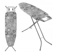 KADAX Asse da stiro pieghevole, 120 x 38 cm, con rete metallica, asse da stiro con piedini antiscivolo, asse da stiro regolabile in altezza, con ripiano da stiro (grigio)