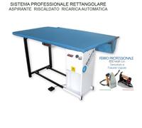 Tavolo da stiro rettangolare con caldaia Forever BF214 150x 81 cm incluso ferro da stiro pesante da 1,7 kg, piano riscaldante e aspirato ricarica automatica bianco