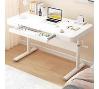 Tavolo da studio in legno regolabile in altezza con cassetto manovella elevabile Escritorio per casa ufficio superficie in legno massello Design ergonomico perfetto per il lavoro a distanza