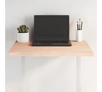 Tavolo da tavolo 60 x 40 x 2 cm, in legno massello di quercia non trattato, bordo naturale degli alberi, stabile piano in legno per scrivania e tavolo da pranzo, costruzione di mobili