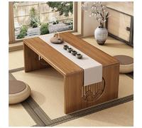 Tavolo da tè giapponese in bambù, vassoio pieghevole per laptop, tavolino da caffè basso multifunzionale per soggiorno e sala da pranzo, marrone, 70 x 37 x 30 cm