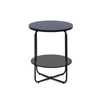 Tavolo da tè Nordic Minimalist Round Multi-Layer Tavolino da salotto Divano Tavolo da salotto Tavolino da caffè Tavolino Nero Piccolo Tavolino