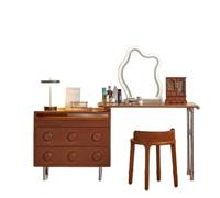 Tavolo da toeletta allungabile in legno, mobile salvaspazio con secchio integrato, armadio angolare combinato per camera da letto