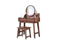 Tavolo da toeletta in legno per camera da letto, piccolo appartamento, sala principale e ufficio, elegante tavolo da trucco con contenitore, ideale per gli amanti del trucco e la decorazione della