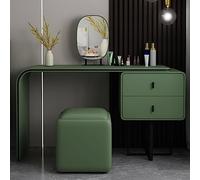 Tavolo da toeletta moderno e minimalista, set da toeletta con 2 cassetti, viene fornito con uno sgabello per il trucco dello stesso colore, tavolo da toeletta intelligente per camera da letto