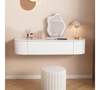 Tavolo da toeletta sospeso da parete con cassetti, versatile scrivania per camera da letto e soggiorno,