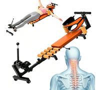 Tavolo da trazione, Macchina per decompressione della Schiena,Lunghezza Regolabile 140-185 cm, Panca Stretching cervicale Lombare, Ideale per Le attività sedentarie
