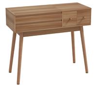 Tavolo da Trucco con Specchio a Luci LED e Spazio Contenitore in Legno, 100x40x87 cm