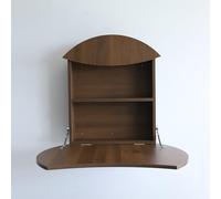 Tavolo da trucco galleggiante con cassetti, scrivania angolare moderna in noce e comodino a parete per risparmiare spazio, elegante comò per camera da letto e decorazione per la casa