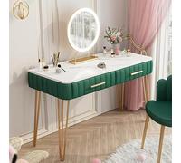 Tavolo da trucco illuminato a LED con luminosità regolabile, 3 modalità di colore, elegante tavolo da toeletta per camera da letto e soggiorno, 75 x 100 x 40 cm, perfetto per gli appassionati di