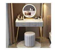 Tavolo da trucco Set da scrivania moderno for trucco e vanità, comò for camera da letto, semplice comò da appoggio in marmo, tavolo for trucco, specchio for trucco, sgabello, set da tavolo for trucco