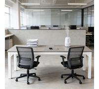 Tavolo da ufficio 200 x 70 cm, scrivania per computer per 2 persone, scrivania home office con struttura in metallo e truciolato, stabile tavolo da lavoro per studio e ufficio comune, design