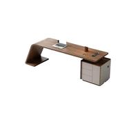 Tavolo Da Ufficio Banco da lavoro minimalista in legno massello Boss Office, scrivania moderna for computer da studio e soggiorno, adatta for azienda e casa Scrivania Con Contenitore(180x70x75cm)