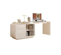 Tavolo Da Ufficio Scrivania angolare semplice for computer e ufficio, bianca con spazio di archiviazione Scrivania Con Contenitore(160cm)