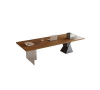 Tavolo Da Ufficio Scrivania for computer Boss Work in legno massello acrilico, scrivania semplice studio a casa, adatta azienda, soggiorno, camera da letto Scrivania Con Contenitore(160x70x75cm)