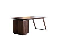 Tavolo Da Ufficio Scrivania in noce nera, scrivania minimalista in legno massello, grande banco da lavoro, design for la casa, scrivania for computer cinese Scrivania Con Contenitore(160*68*75cm)
