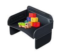 Tavolo da viaggio per bambini - Tavolo da viaggio in pelle PU per aeroplano, supporto per tablet con supporto per grembo e viaggi su strada
