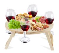 Tavolo Da Vino Da Esterno, Mini Wooden Picnic Table, Tavolino Pieghevole Da Vino