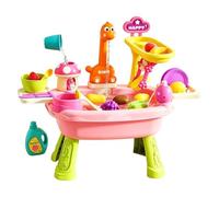 Tavolo D'Acqua Per Bambini Da Esterno Con Rubinetto E Set Cibo Dinosauro