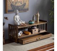 Tavolo d'altare a 3 livelli con cassetto, in bambù, tavolo da meditazione per tavolo, 69 x 25 x 28 cm, stile cinese tavolo altare per preghiere divinazione culto