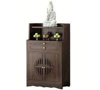 Tavolo d'altare per la Meditazione Domestica con Contenitore, Altare per incenso in bambù NAN, Due cassetti e Un Design per armadietti, per l'uso in salotti, templi e chiese,51.1 * 13 * 45.7in