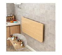 Tavolo deciduo galleggiante in legno con supporto in metallo, camera da letto, soggiorno, scrivania per computer, tavolo da studio (dimensioni: 90 x 30 cm) ()