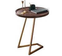 Tavolo del Divano Tavolino da caffè Piccolo Cerchio Creativo per La Casa Semplice Tavolo D'angolo per Piccoli Appartamenti per Hotel E Famiglie Chiacchierando al Tavolo da tè (Color : Brown, S : 40*