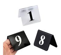 tavolo del ristorante Acryl, Scheda numerica da tavolo in acrilico 3D 8,5x6,5 cm Numeri multicolori 1-25 1-50 1-100(Clear Frosted,1)