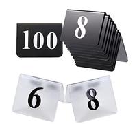 tavolo del ristorante Acryl, Supporti for numeri da tavolo in acrilico stile tenda 3D digitale multicolore 85mmx65mm Set 1-100(Clear Frosted,45682)