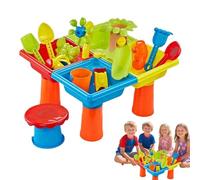 Tavolo del Sensore d'Acqua, Parco Giochi di Sabbia E Acqua All'aperto per Bambini- Set di Giochi Sensoriali Pedagogici con Giocattoli da Bagno E Giocattoli da Giardino, Giocattoli da Tavolo di Sabbia