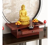 Tavolo dell'altare in legno Piccolo, Tavolo da Altare, Supporto Per Statue Base, Santuario Personale, Intagliato A Mano, per Soggiorno, per Preghiere, Divinazione(50*30*19cm/19.7*11.8*7.5in)