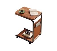 Tavolo di divano a forma di C - scaffale di divano portatile, supporto per comodino slim | 15.75x11.02x24.8 pollici tavola di estremità con archiviazione, mobili del telaio di salva