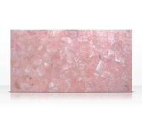 Tavolo di lusso in quarzo rosa | Tavolino da caffè in pietra rosa per decorazione laterale balcone | Centrotavola quadrato al quarzo da 40,6 x 40,6 cm con look elegante | Lastra di quarzo