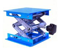 Tavolo di Sollevamento Manuale,Supporto Laboratorio - Piattaforma a Forbice Inox,Altezza Regolabile 50-460mm,Carico 5-25kg,5 Taglie (100x100mm a 300x300mm),per Lab & Auto RC(Alumina,100x100mm)