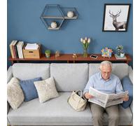 Tavolo dietro il divano Tabella di ingresso stretta personalizzabile per ingresso/foyer, Facile montaggio scaffale stretto da letto con strumenti, Tra divano e parete(Color 4,47x8x25in/120x20x65cm)