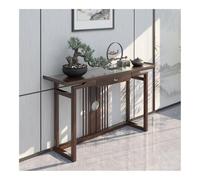 Tavolo d'ingresso in legno massello - Semplice mobiletto consolle Zen for corridoio e soggiorno(Dark brown,160cm)