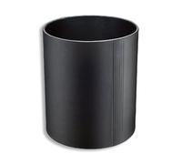 Tavolo e Panche e scrivania di accessori in pelle Cestino della carta Nero